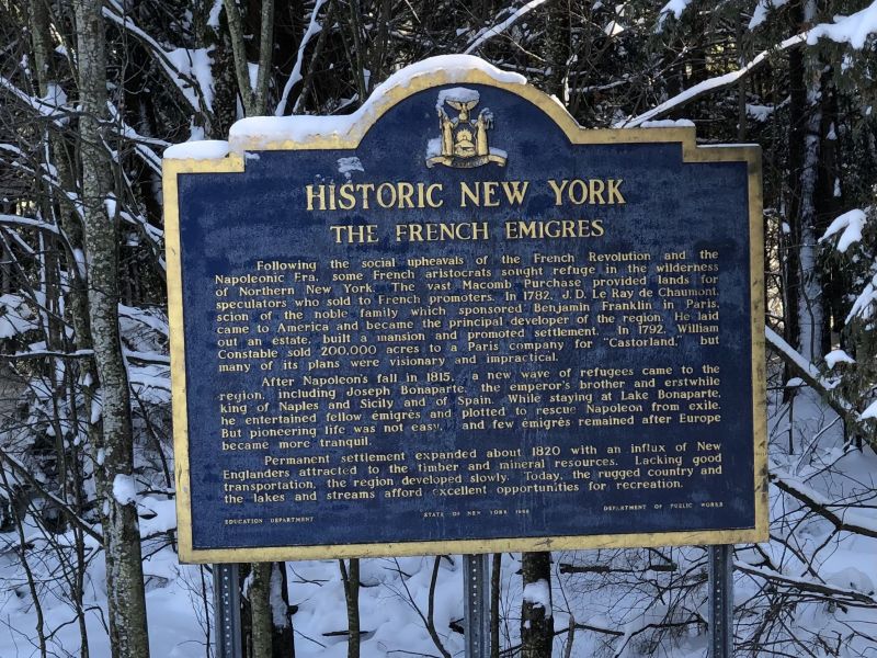 French Emigres Historic Roadside Marker