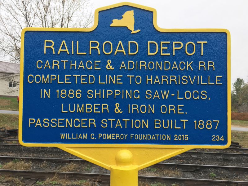 Railroad Depot Historic Roadside Marker