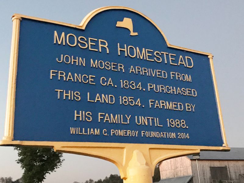 Moser Homestead Historic Roadside Marker