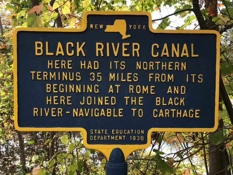 Black River Canal Historic Roadside Marker