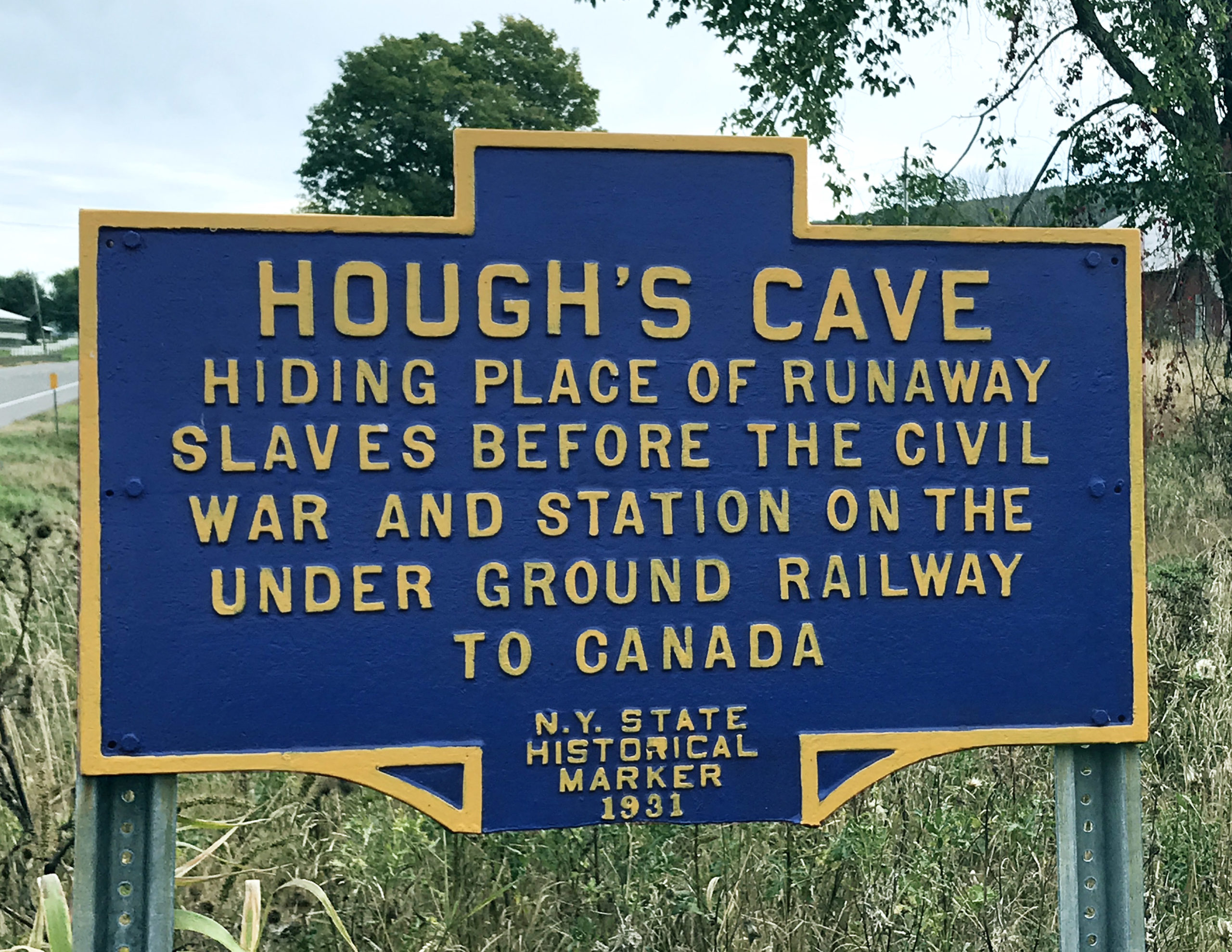Hough's Cave Historic Roadside Marker