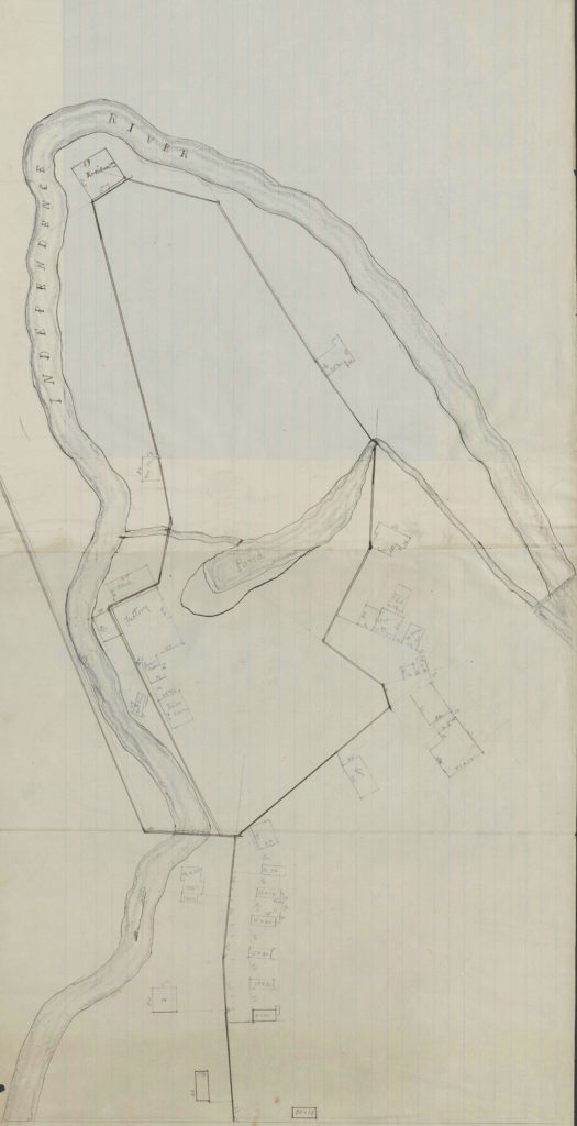 Surveyor's Sketch Of Dannatburg Mill Buildings